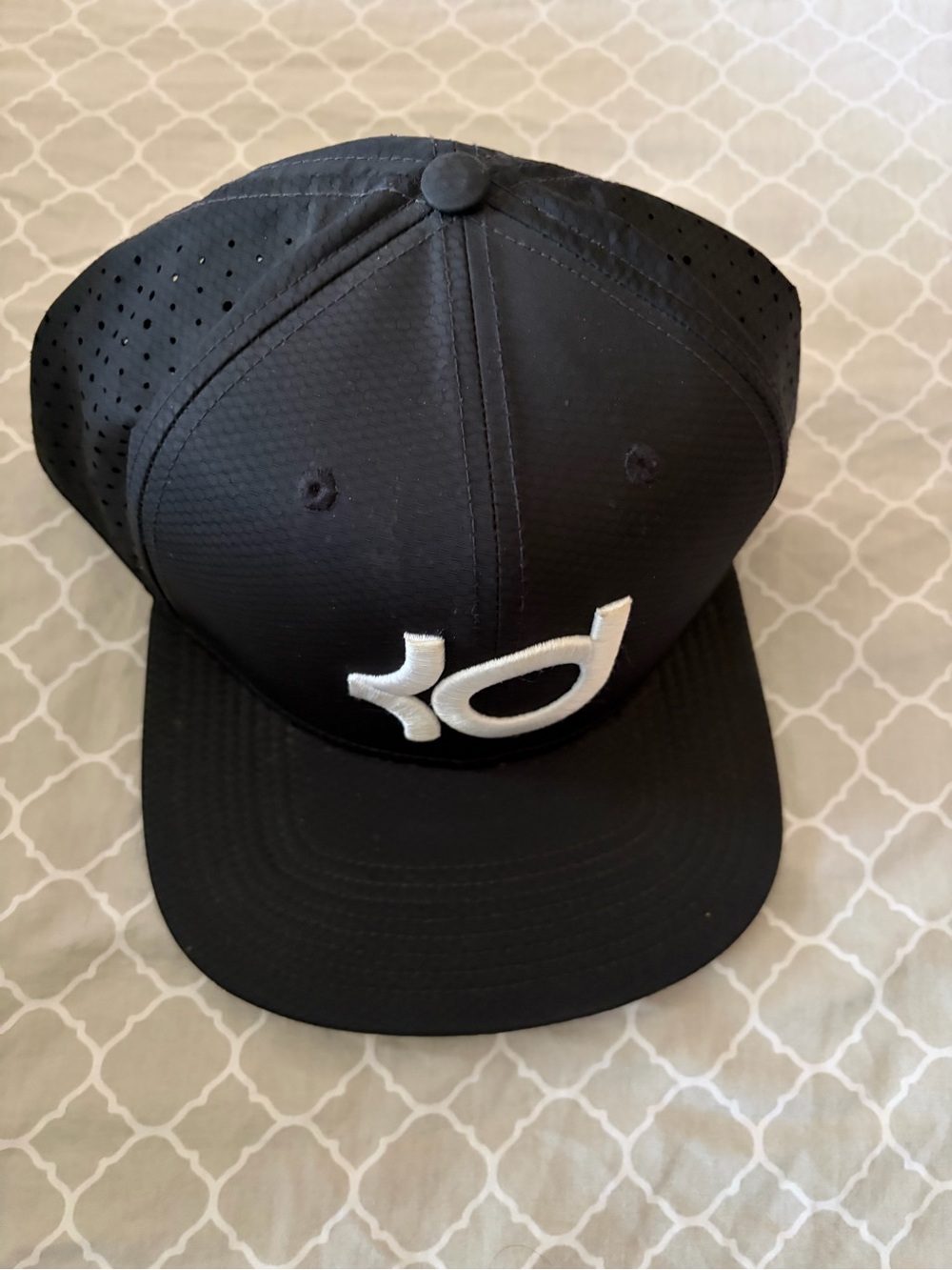 Nike Kids Black Snapback Hat with White KD Emblem
